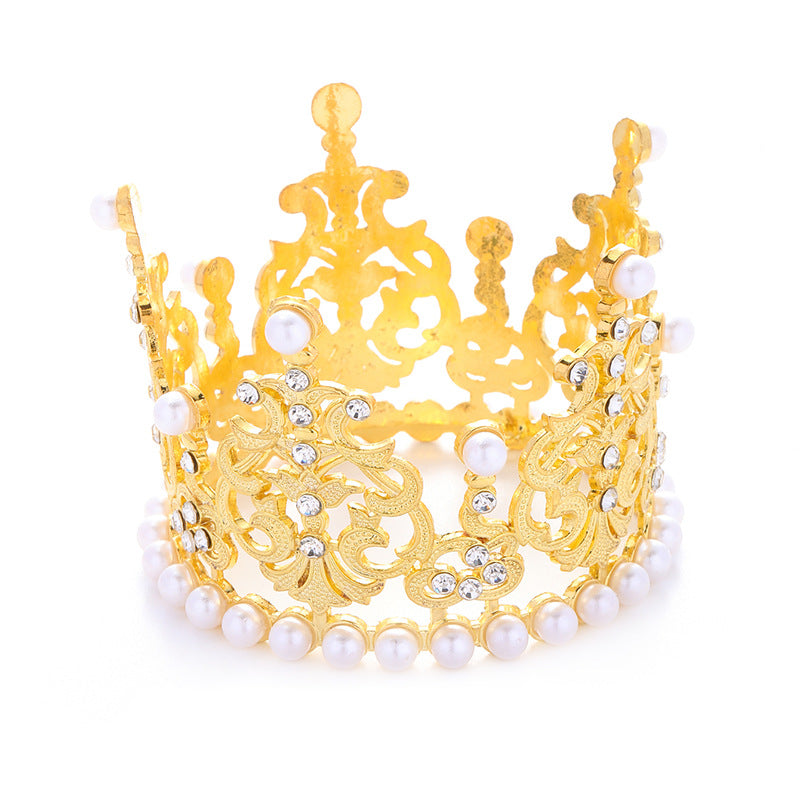 Gold Alloy Crown Cake Topper – Princess Birthday Party Decoration