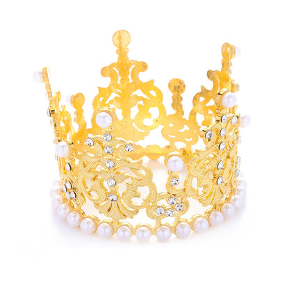 Gold Alloy Crown Cake Topper – Princess Birthday Party Decoration