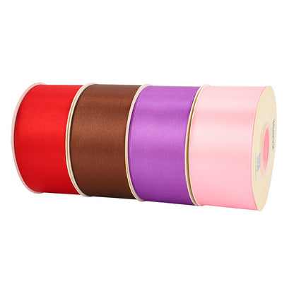 5cm silk fabric strip handmade rose ribbon diy gift box packaging ribbon,50 yards