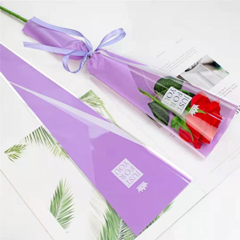 Single Bag Rose Packaging Bag Bouquet Triangle Bag Floral Flower Packaging Bag