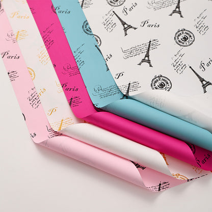 Eiffel Tower Wrapping Paper Pack 20 (57x57cm).