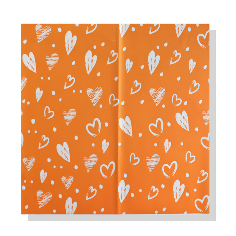 New Valentine's Day festival flower wrapping paper heart heart love bouquet paper waterproof floral packaging