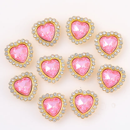 Double-Layer Heart Flower Alloy Rhinestone – DIY Wedding Accessories for Dress, Shoes & Hair