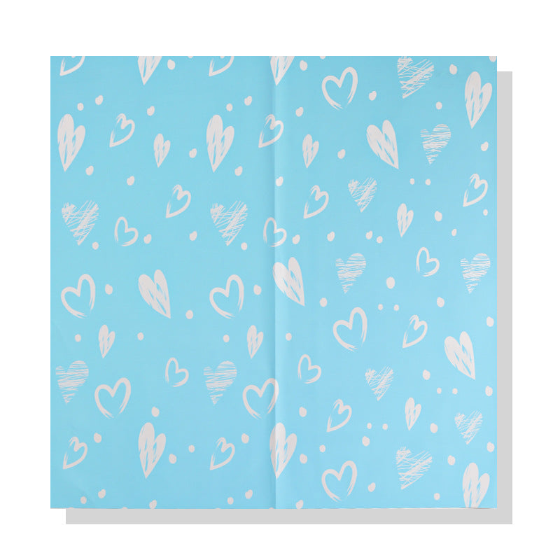 New Valentine's Day festival flower wrapping paper heart heart love bouquet paper waterproof floral packaging