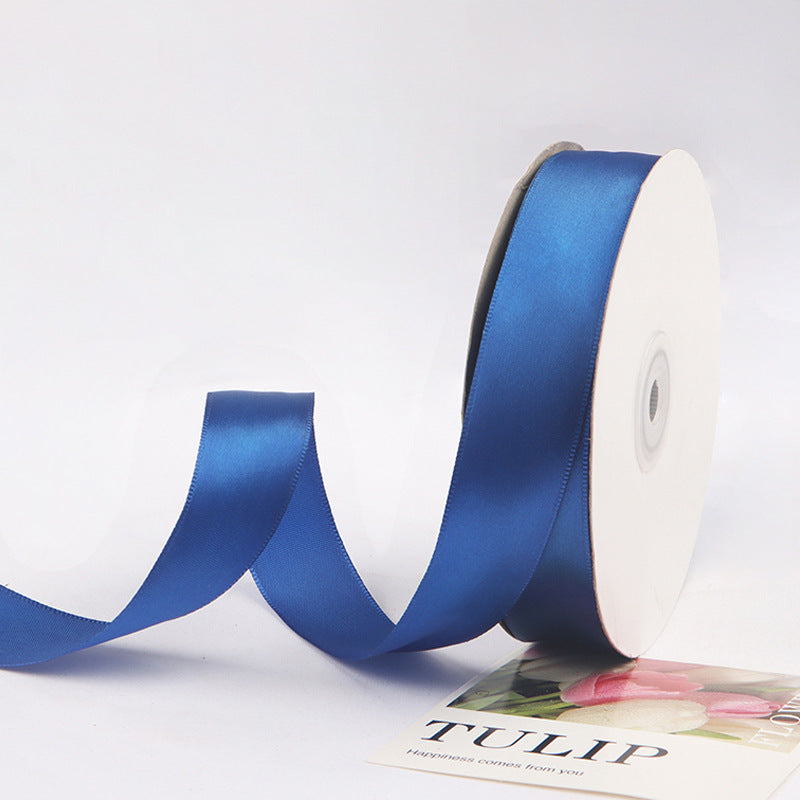 2.5cm 40/100yards Solid Color Polyester Ribbon Flower Bouquet Packaging Solid Color Ribbon Cake Ribbon