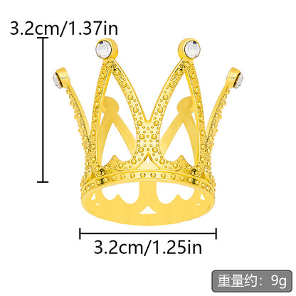 Gold Alloy Crown Cake Topper – Princess Birthday Party Decoration