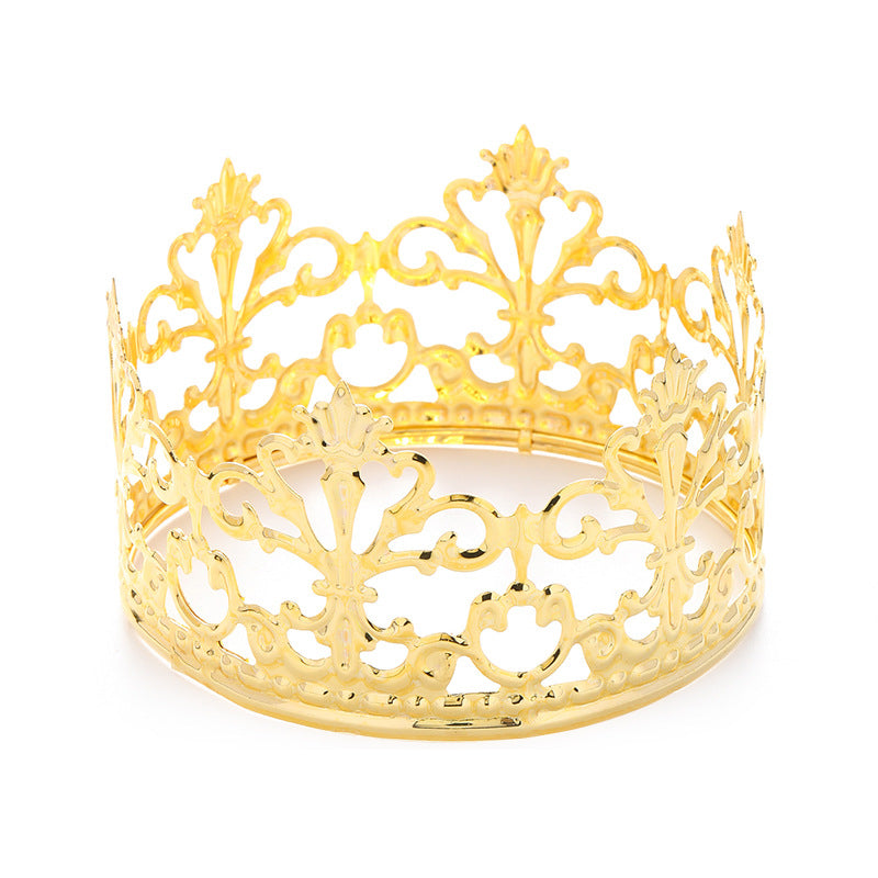 Gold Alloy Crown Cake Topper – Princess Birthday Party Decoration