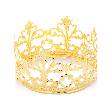 Gold Alloy Crown Cake Topper – Princess Birthday Party Decoration