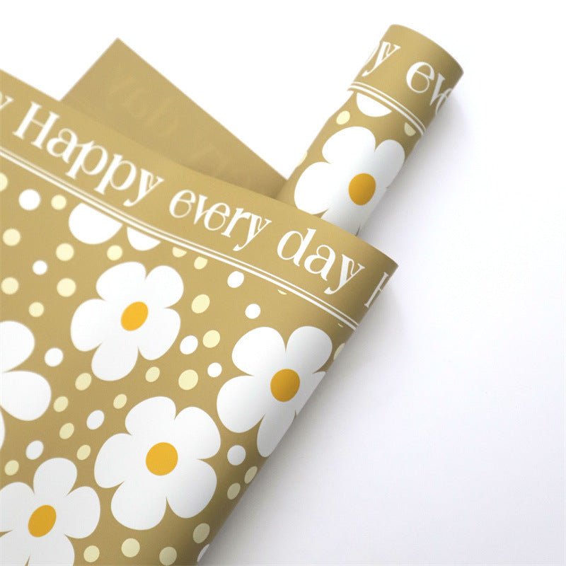 Korean-Style Flower Wrapping Paper – Rose Bouquet Paper – 20 Sheets