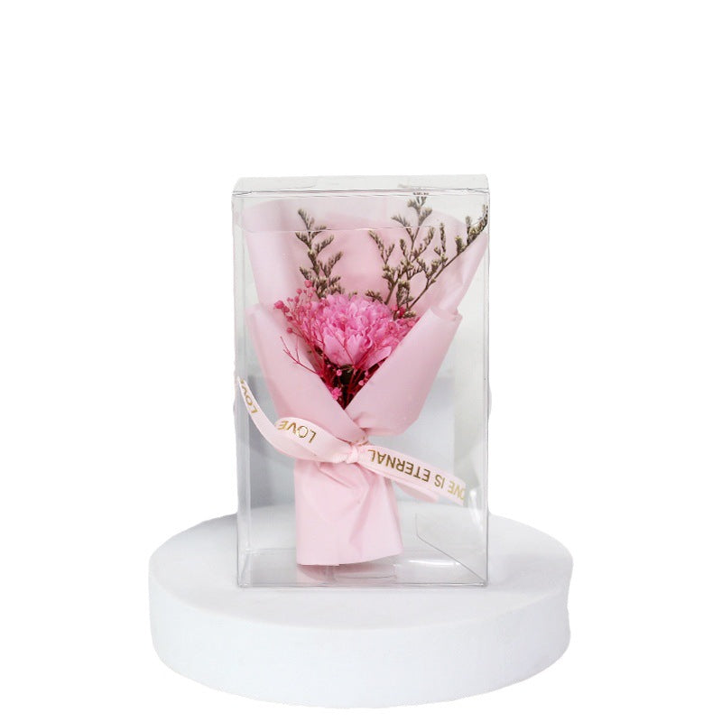 Valentine's Day Creative Bouquet Transparent Gift Box Teacher's Day Forever Carnation Flower Soap Flower