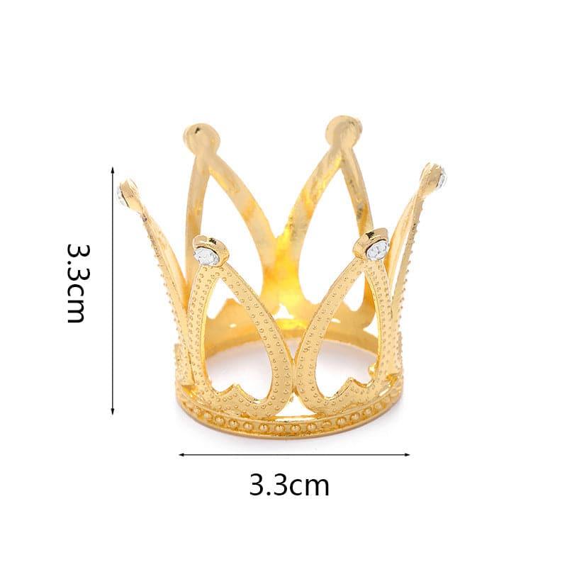 Alloy Gold Cake Decoration Small Crown - Huayi Flower Wraps