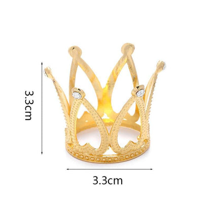 Alloy Gold Cake Decoration Small Crown - Huayi Flower Wraps