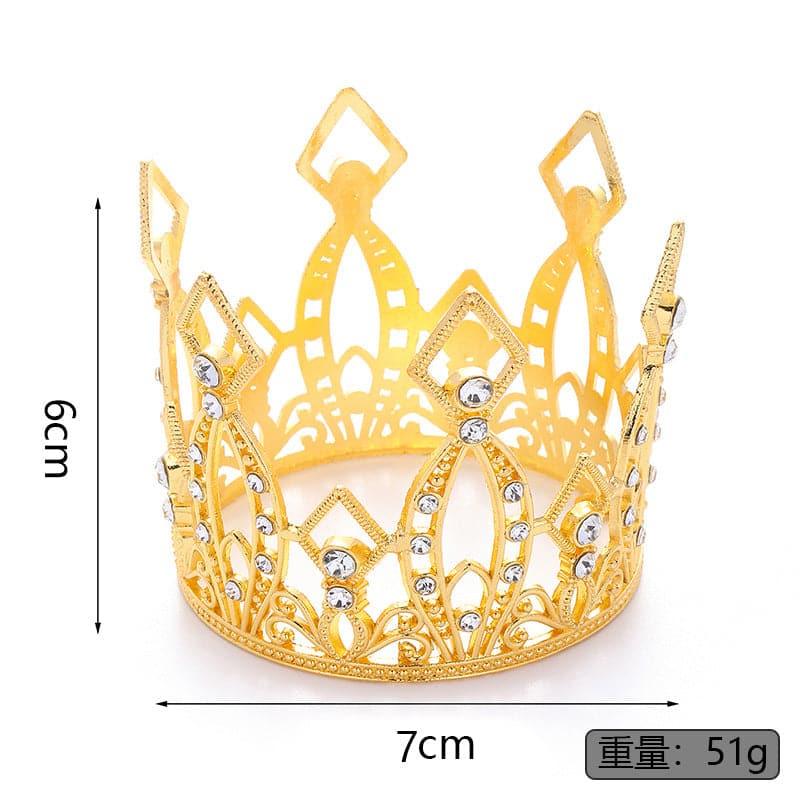 Alloy Gold Cake Decoration Small Crown - Huayi Flower Wraps