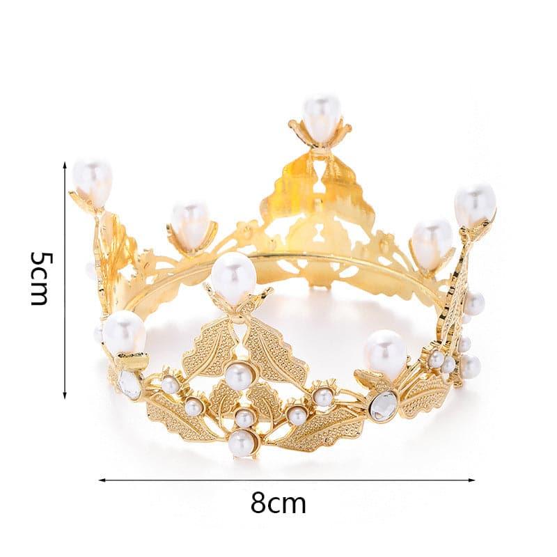 Alloy Gold Cake Decoration Small Crown - Huayi Flower Wraps