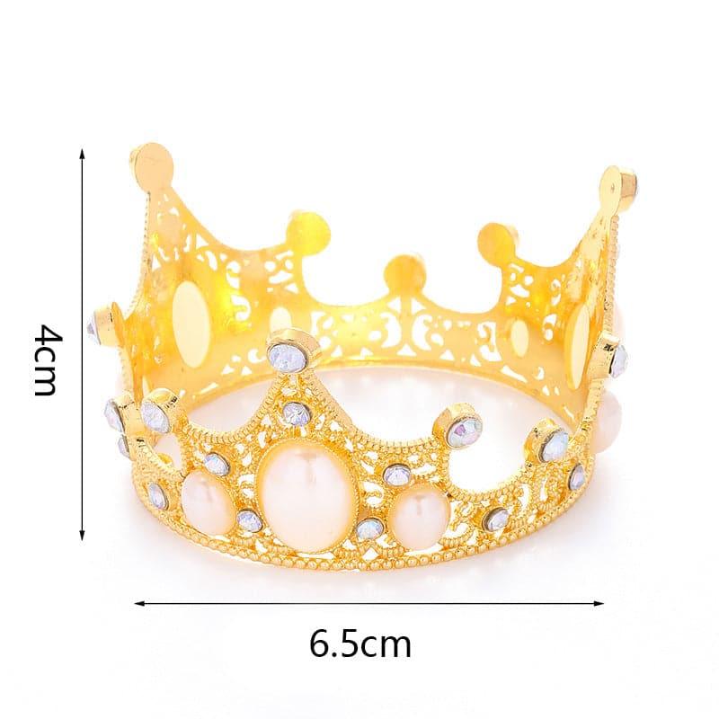 Alloy Gold Cake Decoration Small Crown - Huayi Flower Wraps