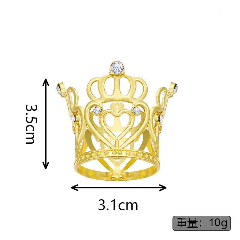 Alloy Gold Cake Decoration Small Crown - Huayi Flower Wraps