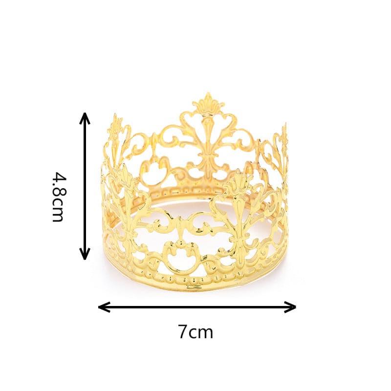 Alloy Gold Cake Decoration Small Crown - Huayi Flower Wraps