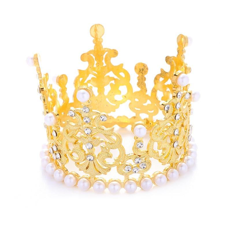 Alloy Gold Cake Decoration Small Crown - Huayi Flower Wraps