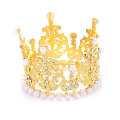 Alloy Gold Cake Decoration Small Crown - Huayi Flower Wraps