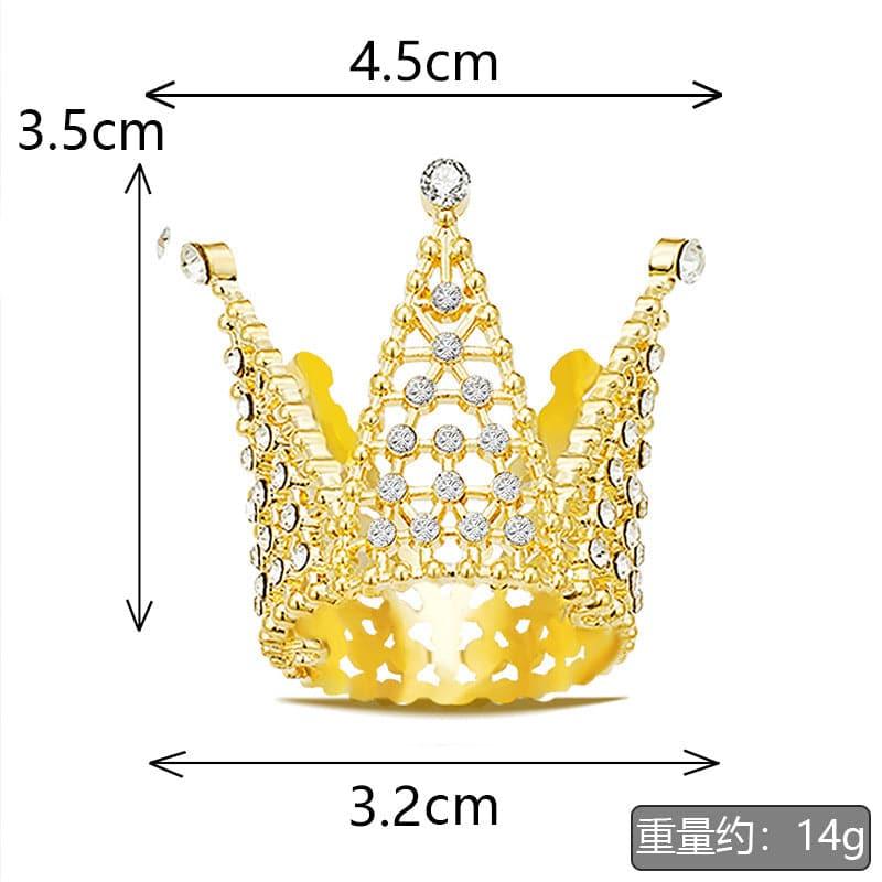 Alloy Gold Cake Decoration Small Crown - Huayi Flower Wraps