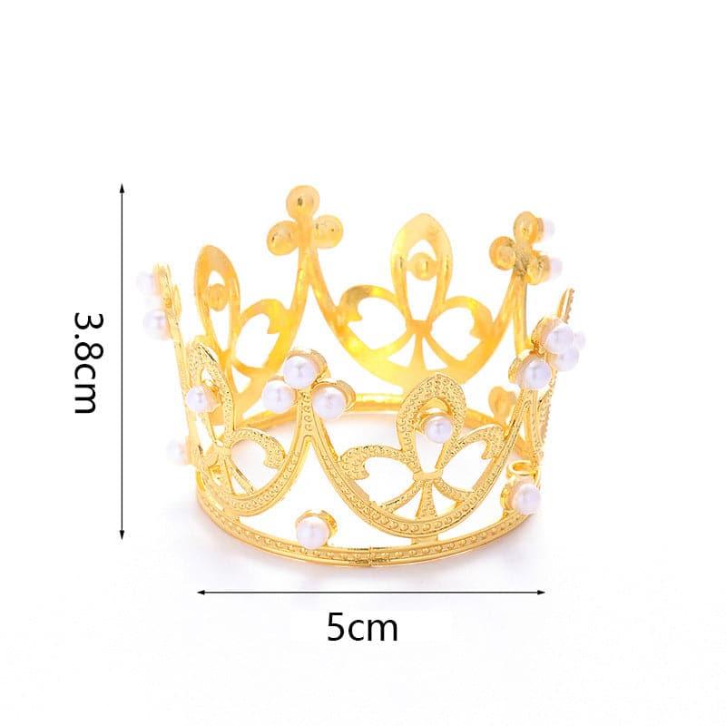 Alloy Gold Cake Decoration Small Crown - Huayi Flower Wraps