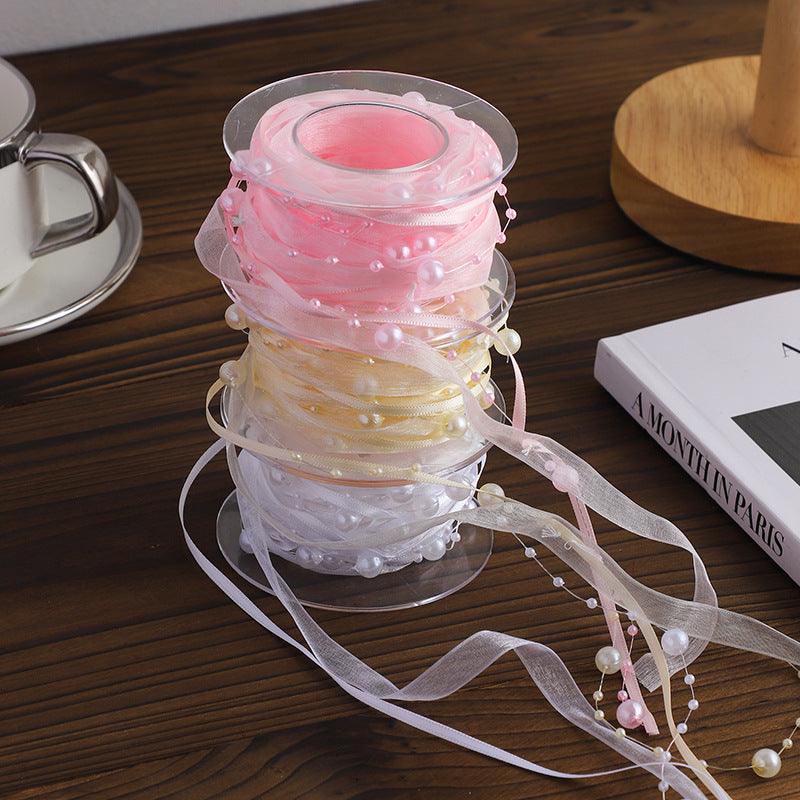 Braided Bead Ribbon Cake Decoration Tie Gift Ribbon,5 yards - Huayi Flower Wraps