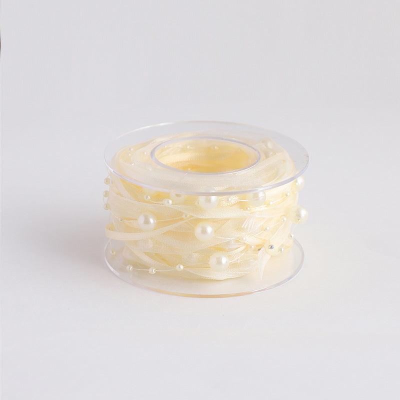 Braided Bead Ribbon Cake Decoration Tie Gift Ribbon,5 yards - Huayi Flower Wraps