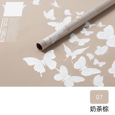 Butterfly Dance Jelly Film Waterproof Wrapping Paper,22.8*22.8 inch - 20 sheets - Huayi Flower Wraps