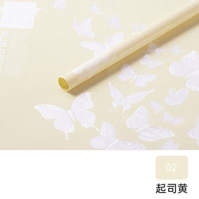 Butterfly Dance Jelly Film Waterproof Wrapping Paper,22.8*22.8 inch - 20 sheets - Huayi Flower Wraps