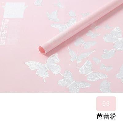 Butterfly Dance Jelly Film Waterproof Wrapping Paper,22.8*22.8 inch - 20 sheets - Huayi Flower Wraps