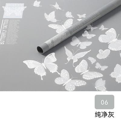 Butterfly Dance Jelly Film Waterproof Wrapping Paper,22.8*22.8 inch - 20 sheets - Huayi Flower Wraps