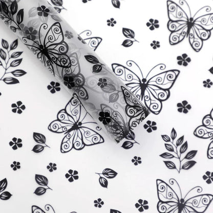 Butterfly Design Flower Wrapping Paper Frosted Korean Matt Paper For Flowers,22.8*22.8 inch - 20 sheets - Huayi Flower Wraps