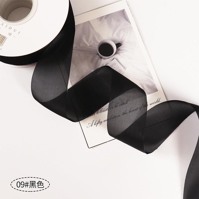 Caron Solid Color Silk Ribbons Flowers Gifts Handmade Diy Decorative Ribbons.