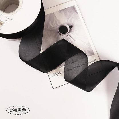 Caron Solid Color Silk Ribbons Flowers Gifts Handmade Diy Decorative Ribbons.