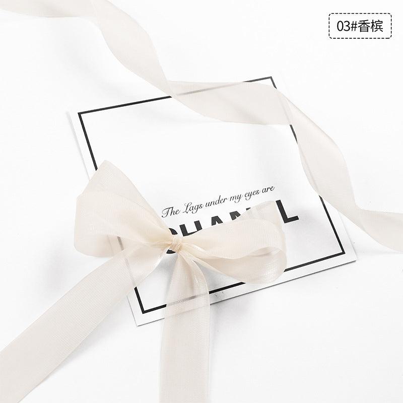 Caron Solid Color Silk Ribbons Flowers Gifts Handmade Diy Decorative Ribbons.