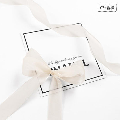 Caron Solid Color Silk Ribbons Flowers Gifts Handmade Diy Decorative Ribbons.