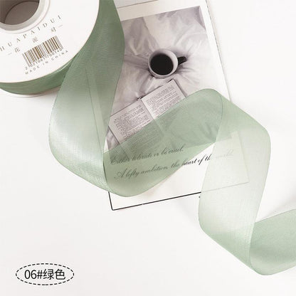 Caron Solid Color Silk Ribbons Flowers Gifts Handmade Diy Decorative Ribbons.