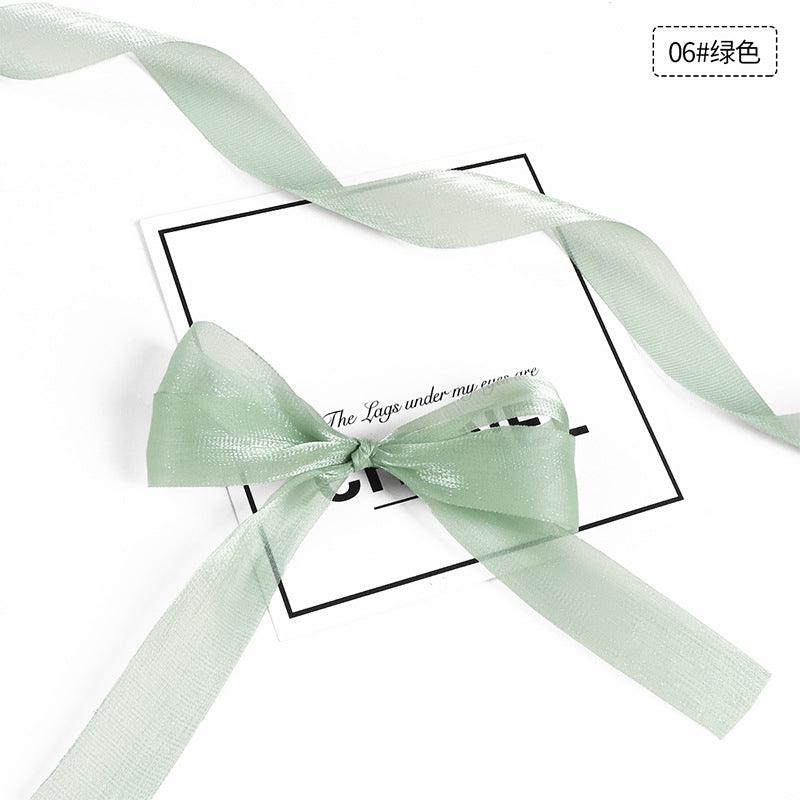 Caron Solid Color Silk Ribbons Flowers Gifts Handmade Diy Decorative Ribbons - HUAYI
