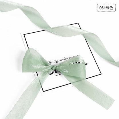 Caron Solid Color Silk Ribbons Flowers Gifts Handmade Diy Decorative Ribbons - HUAYI