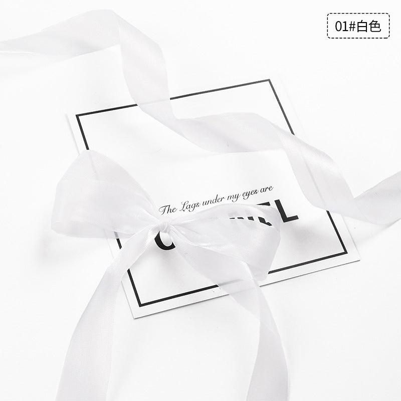 Caron Solid Color Silk Ribbons Flowers Gifts Handmade Diy Decorative Ribbons.