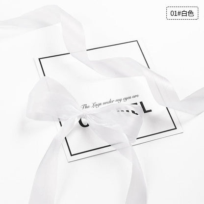 Caron Solid Color Silk Ribbons Flowers Gifts Handmade Diy Decorative Ribbons.
