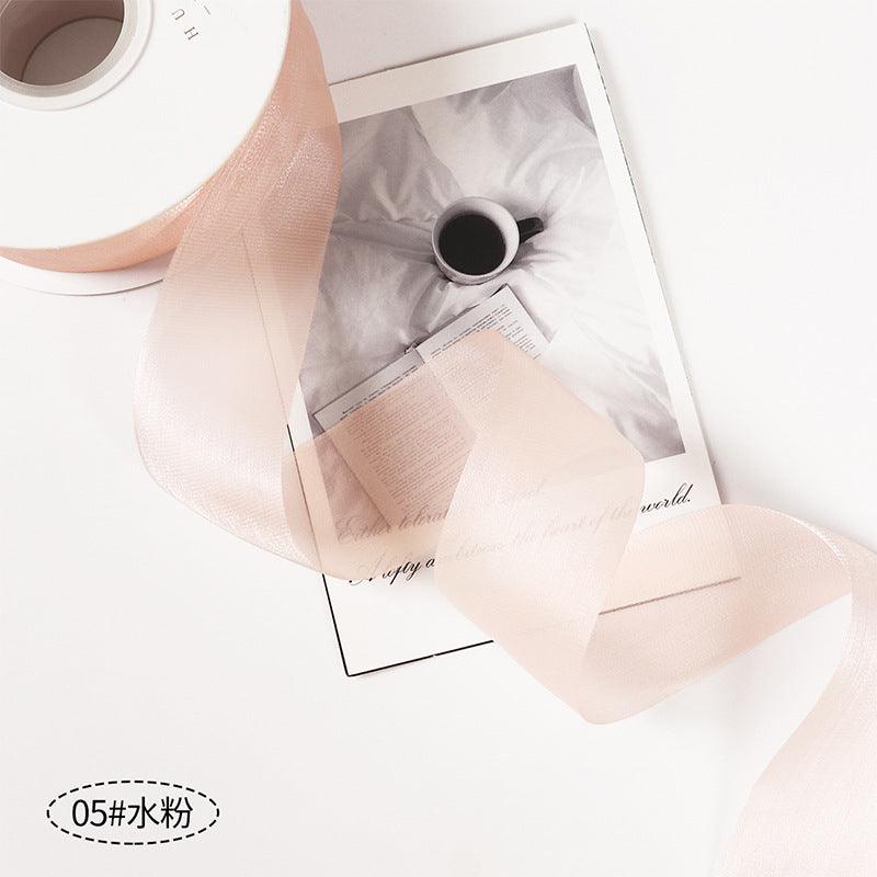 Caron Solid Color Silk Ribbons Flowers Gifts Handmade Diy Decorative Ribbons.