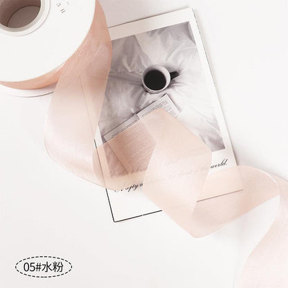 Caron Solid Color Silk Ribbons Flowers Gifts Handmade Diy Decorative Ribbons.