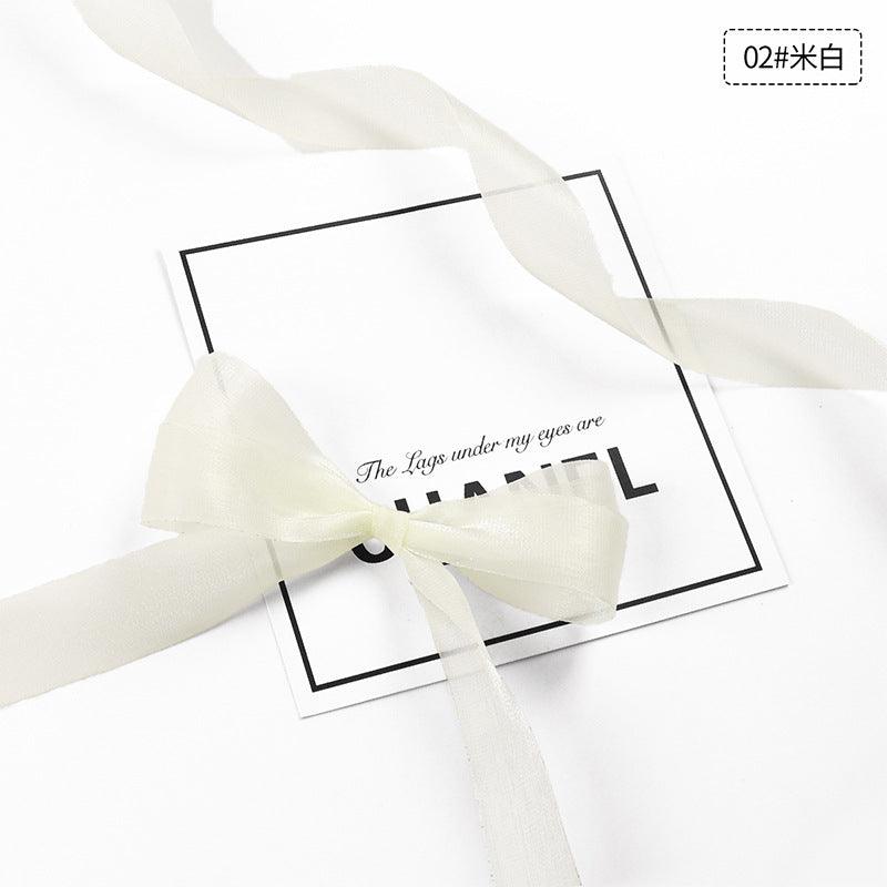 Caron Solid Color Silk Ribbons Flowers Gifts Handmade Diy Decorative Ribbons.
