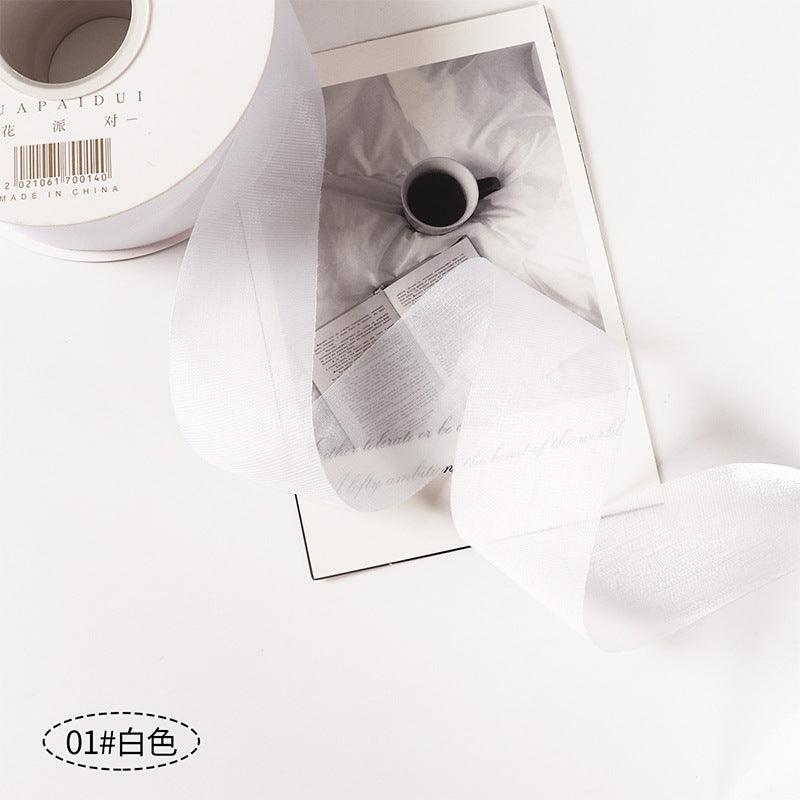 Caron Solid Color Silk Ribbons Flowers Gifts Handmade Diy Decorative Ribbons.