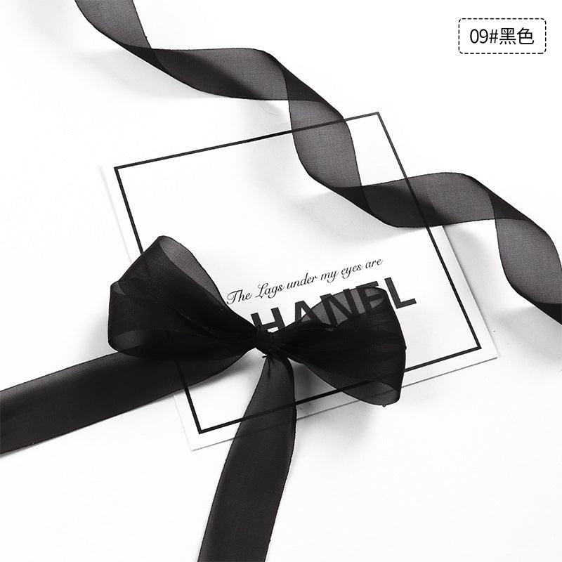 Caron Solid Color Silk Ribbons Flowers Gifts Handmade Diy Decorative Ribbons.