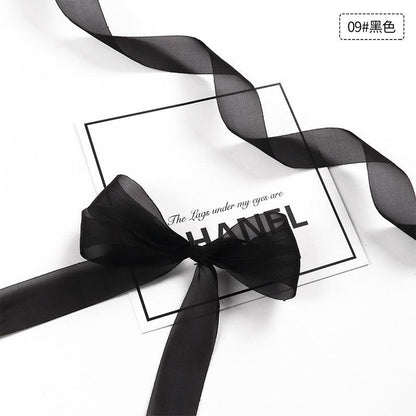 Caron Solid Color Silk Ribbons Flowers Gifts Handmade Diy Decorative Ribbons.