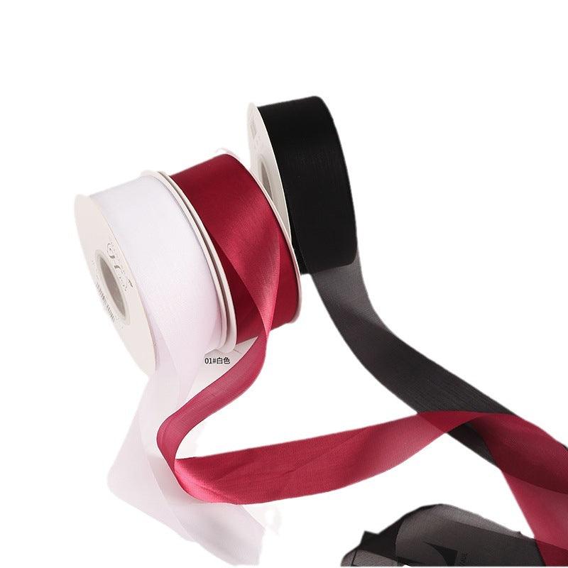 Caron Solid Color Silk Ribbons Flowers Gifts Handmade Diy Decorative Ribbons.