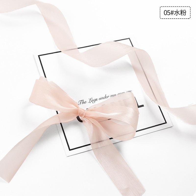 Caron Solid Color Silk Ribbons Flowers Gifts Handmade Diy Decorative Ribbons.