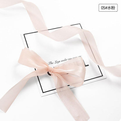 Caron Solid Color Silk Ribbons Flowers Gifts Handmade Diy Decorative Ribbons.